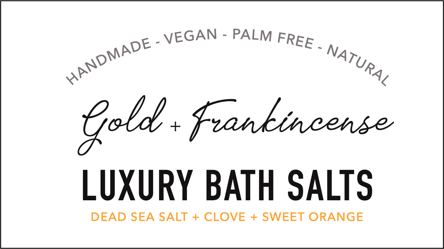 Gold and Frankincense Luxury Bath Salts