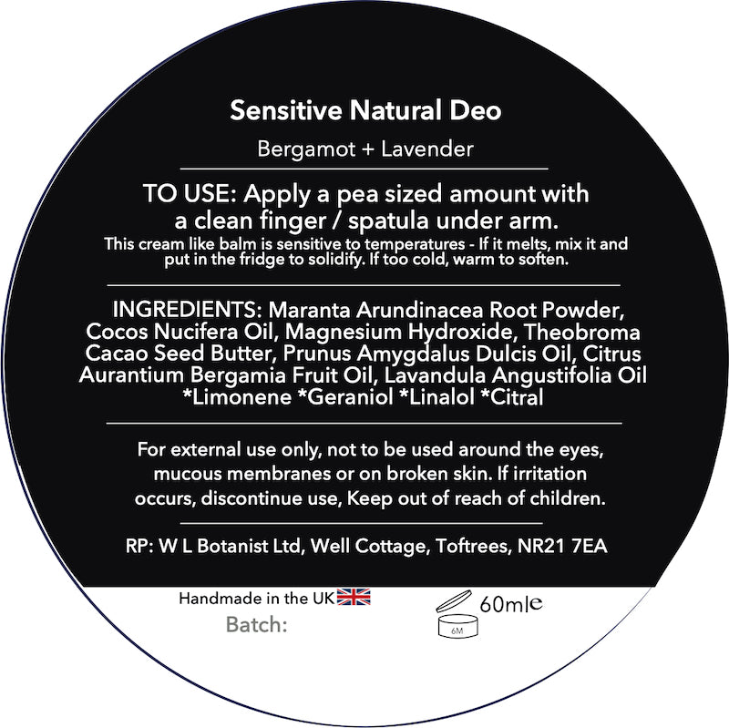 Sensitive Natural Deodorant