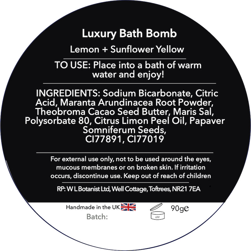 Lemon & Poppy Seed Bath Bomb